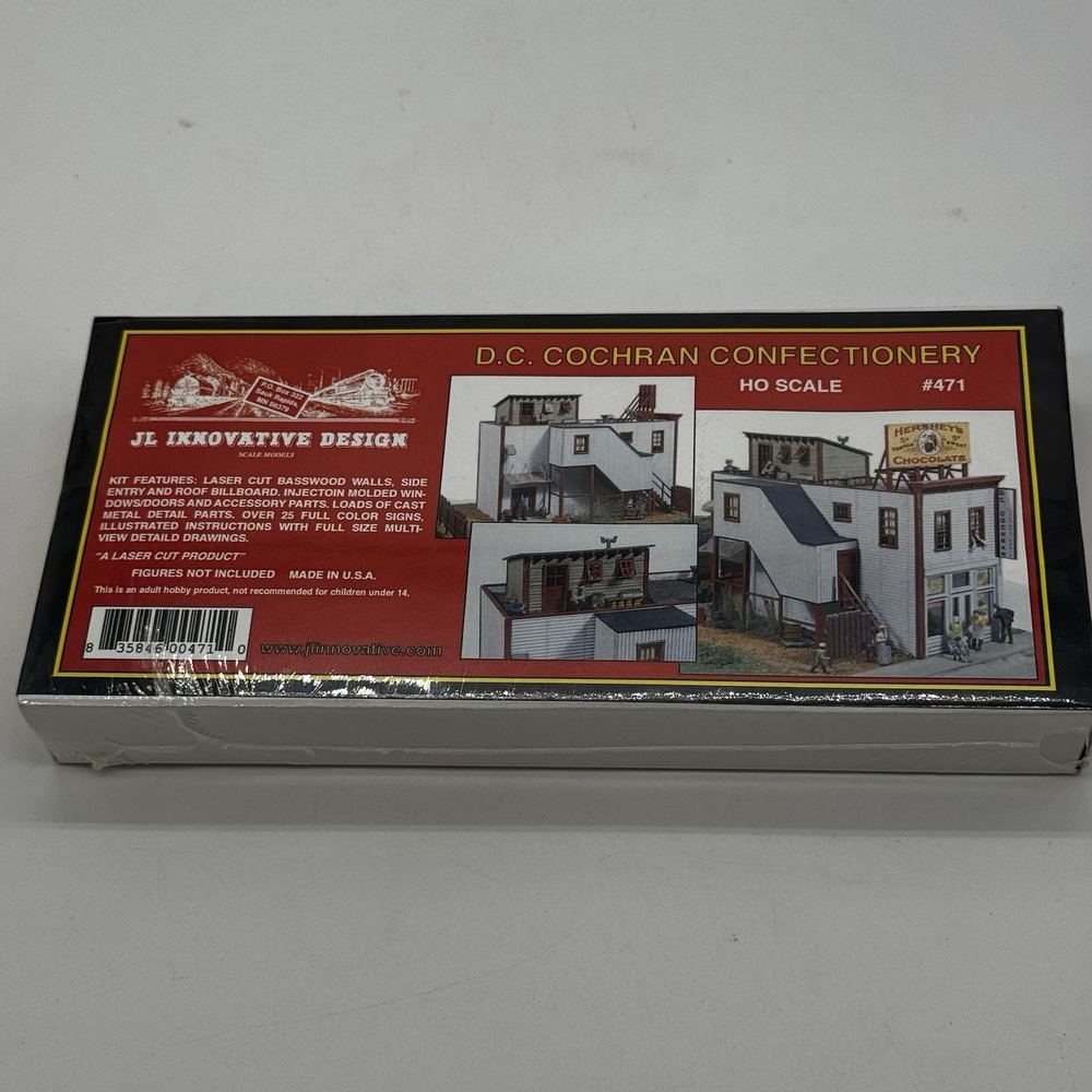 NEW JL Innovative Design HO Building Kit 471 D.C. Cochran Confectionery Wood Kit